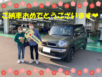 クロスビーご納車おめでとうございます☆